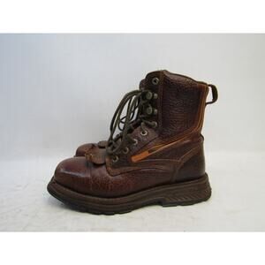 Cody James Mens Size 8 EE Wide Width Brown Leather Lace Up Kilt Western Boots